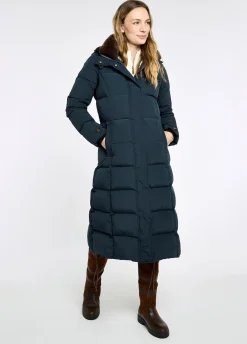 Aldborough Women's full length technical down jacket - Navy