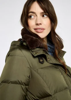Aldborough Women's full length technical down jacket - Olive