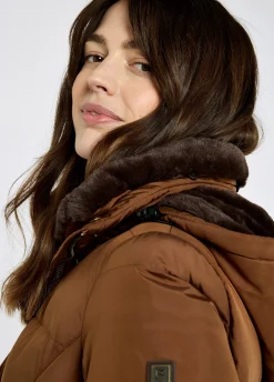 Aldborough Women's full length technical down jacket - Russet