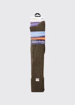 Alpaca Socks - Olive