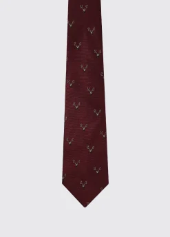 Avalon Mens Silk Wove Tie - Merlot