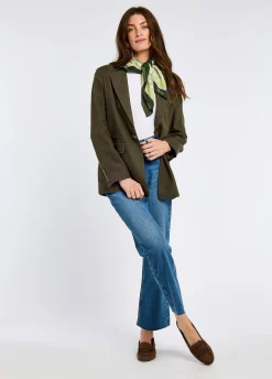 Avonlea Women’s Tailored Linen Jacket - Khaki