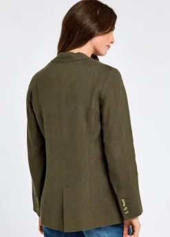 Avonlea Women’s Tailored Linen Jacket - Khaki