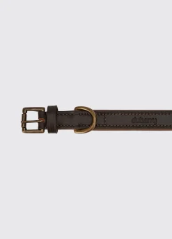 Axel Padded Leather dog collar - Mahogany