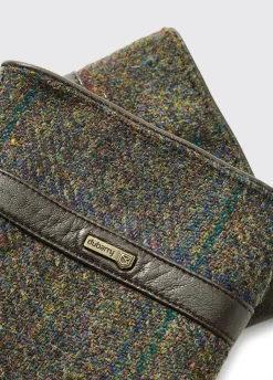 Ballycastle Ladies Tweed Leather Gloves - Hemlock