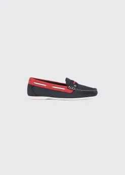Belize Deck Shoe - Denim/Red