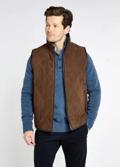 Bellamont Men's Goat suede gilet - Walnut