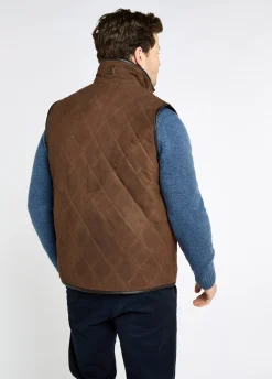 Bellamont Men's Goat suede gilet - Walnut