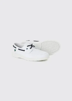 Biarritz Canvas Deck Shoe - White