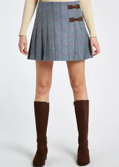 Blossom Tweed Skirt - Denim Haze