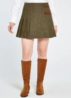 Blossom Tweed Skirt - Heath
