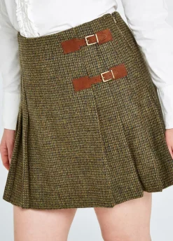 Blossom Tweed Skirt - Heath