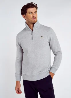 Boyce Men’s Zip Neck Sweater - Grey Marl