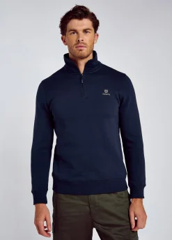 Boyce Men’s Zip Neck Sweater - Navy
