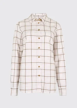 Brooklime Women’s check shirt - Dusky Rose