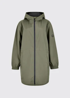 Brookside Women’s Hooded Rain Mac - Kelp
