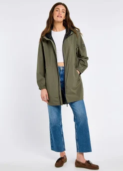 Brookside Women’s Hooded Rain Mac - Kelp