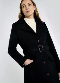 Brookvale Fitted tweed coat - French Navy