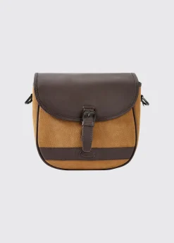 Clara Ladies Leather Saddle bag - Brown