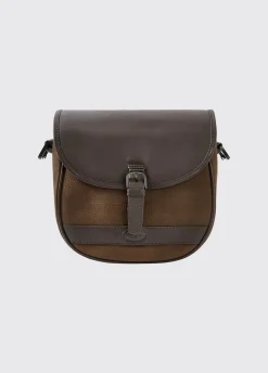 Clara Ladies Leather Saddle bag - Walnut