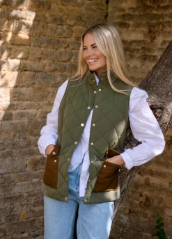 Clashmore Women's Quilted Gilet - Kelp