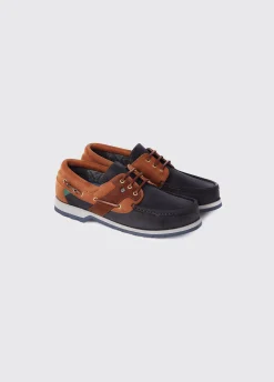 Clipper Deck Shoe - Navy/Brown