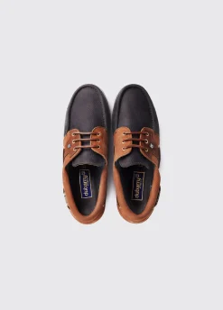 Clipper Deck Shoe - Navy/Brown