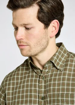 Connell Tattersall Check Shirt - Olive