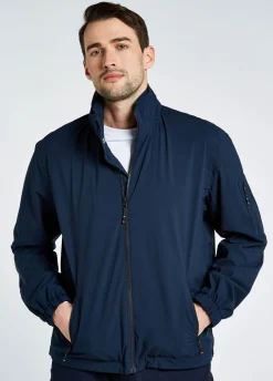 Croatia Men's Fleece-lined Crew Jacket - Navy