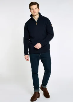Doherty Men’s zip neck sweater - Navy