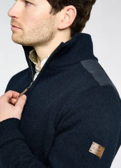 Doherty Men’s zip neck sweater - Navy