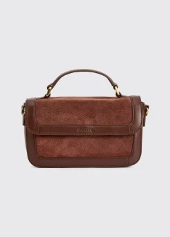 Eadestown Structured handbag in suede and leather - Cedar