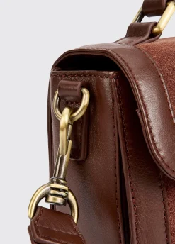 Eadestown Structured handbag in suede and leather - Cedar
