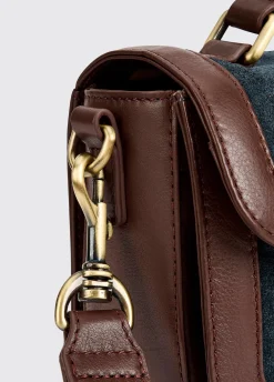 Eadestown Structured handbag in suede and leather - Navy