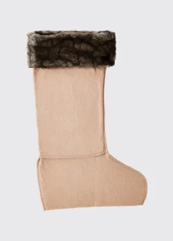 Faux Ladies Fur Boot Liners - Elk