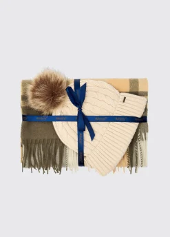 Foley Matching hat and scarf gift set - Dusky Green