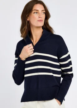 Fonthill Women’s Zip Neck Sweater - Navy
