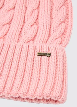 Forester Knitted bobble hat - Dusky Rose