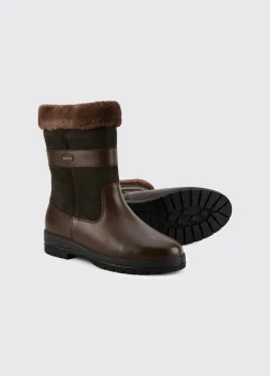 Foxrock Ladies Fur Lined County Boot - Black/Brown