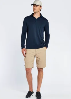 Freshford Mens Long-sleeved Polo - Navy