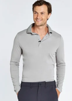 Freshford Mens Long-sleeved Polo - Platinum