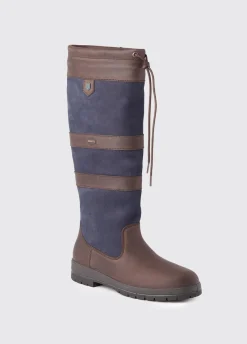 Galway Mens Country Boot - Navy/Brown