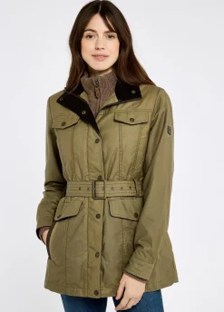 Gandon Women's wax cotton coat - Golden Khaki