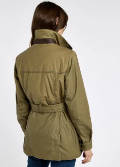 Gandon Women's wax cotton coat - Golden Khaki