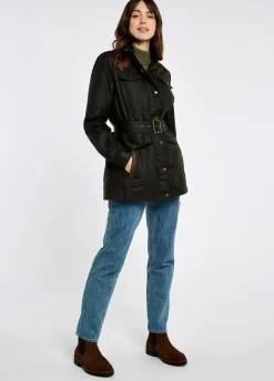 Gandon Women's wax cotton coat - Verdigris