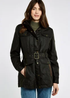Gandon Women's wax cotton coat - Verdigris