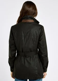 Gandon Women's wax cotton coat - Verdigris