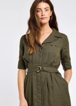 Gaynor Women’s Linen Dress - Khaki