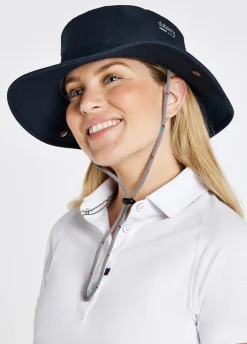 Genoa Brimmed Sun Hat - Navy