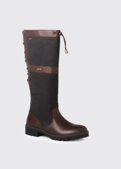 Glanmire Ladies Adjustable Calf Country Boot - Black/Brown